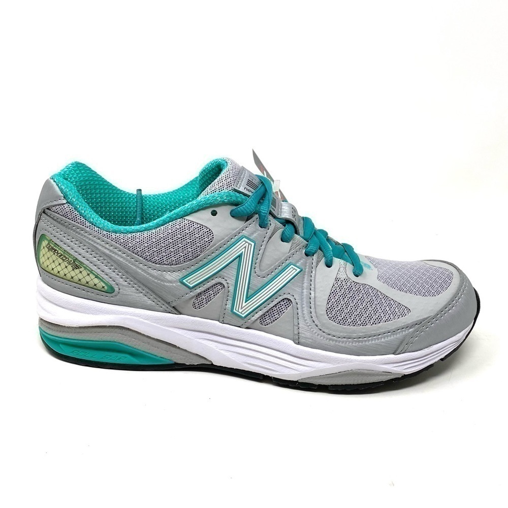 Women's New Balance W1540SG2 Running Shoes Silver/Green Synthetic/Mesh NARROW